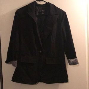 Black Blazer with white & black cuffs
